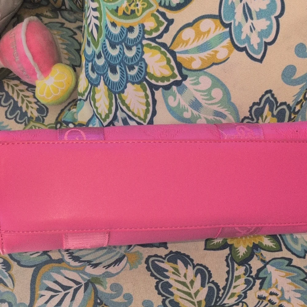 Ed Hardy Pink Embossed Tote With Shoulder Strap NWT
